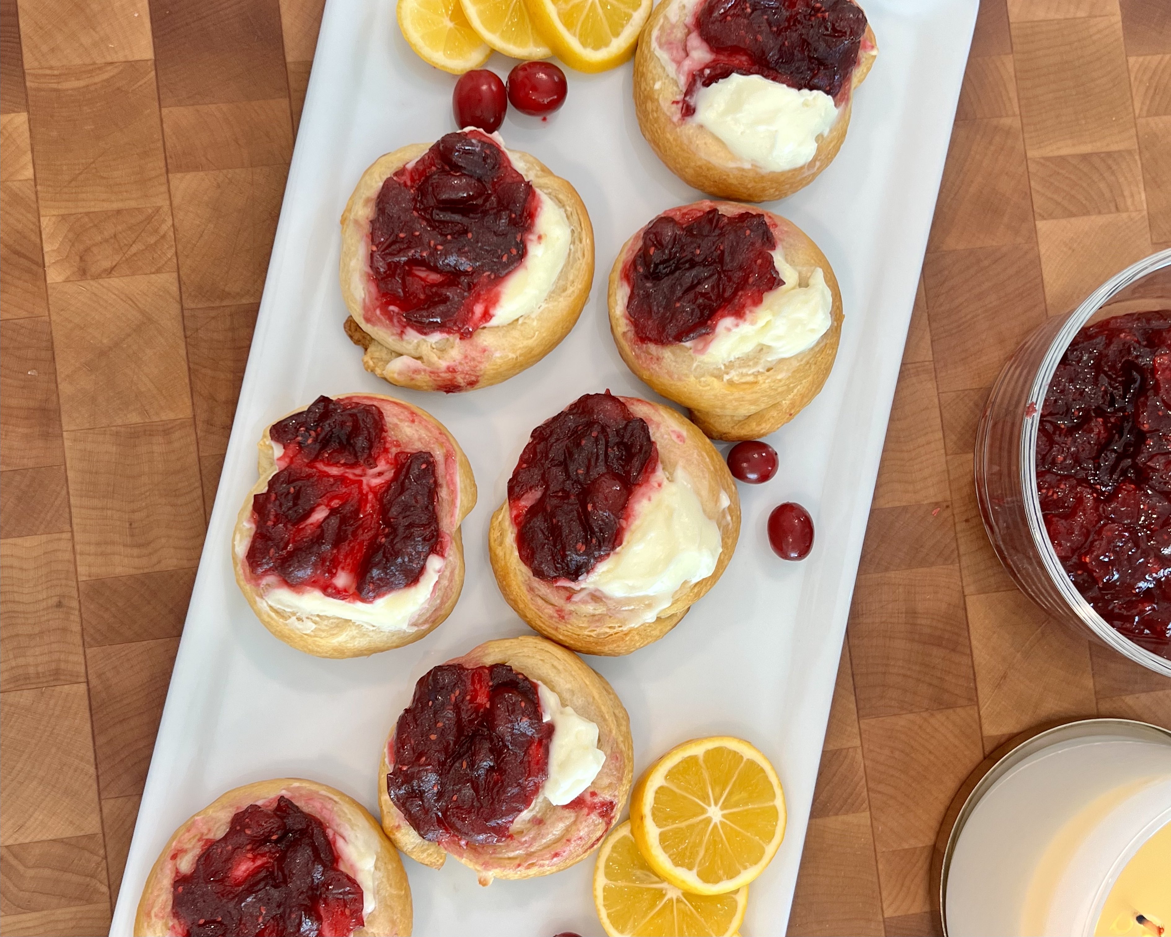 easy cranberry Danish recipe made with cape cod select frozen cranberries and croissants