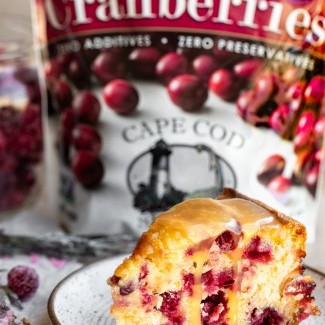 Cranberry Cake with Butter Sauce
