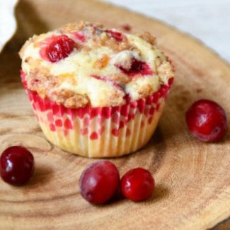 Cranberry Orange Muffins with Orange Crumble Topping