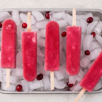 Cranberry Vanilla Yogurt Popsicles