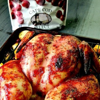 Cranberry Glazed Sheet Pan Chicken and Vegetables