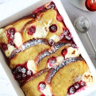 Cranberry Cream Cheese Baked French Toast
