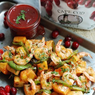 Cranberry Sweet & Sour Shrimp Skewers
