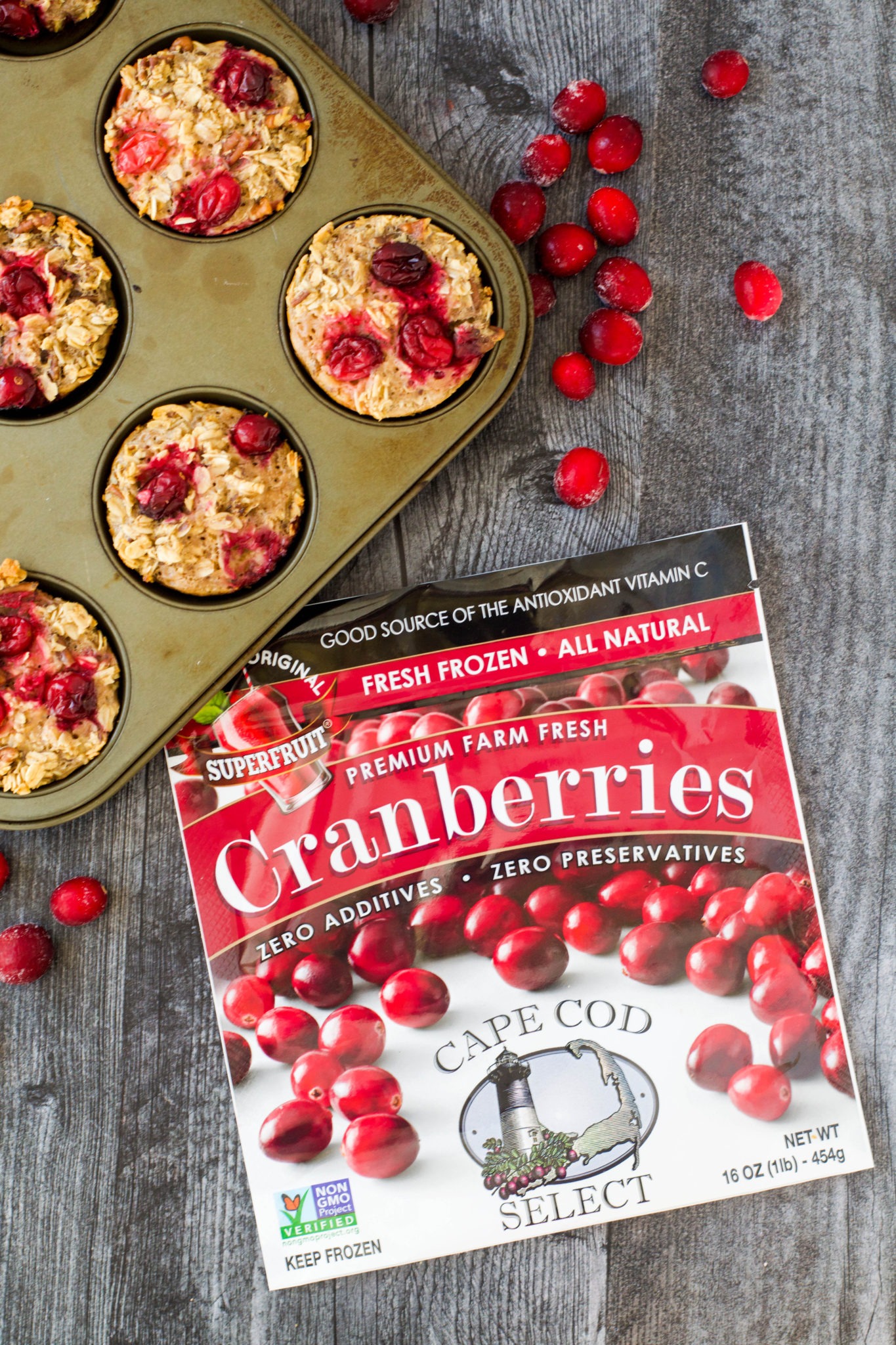 Cranberry Pecan Baked Oatmeal Cups