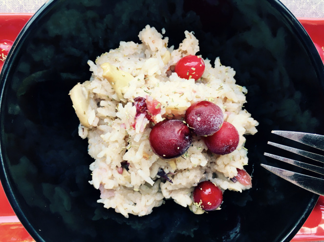 Cranberry and Mushroom Risotto